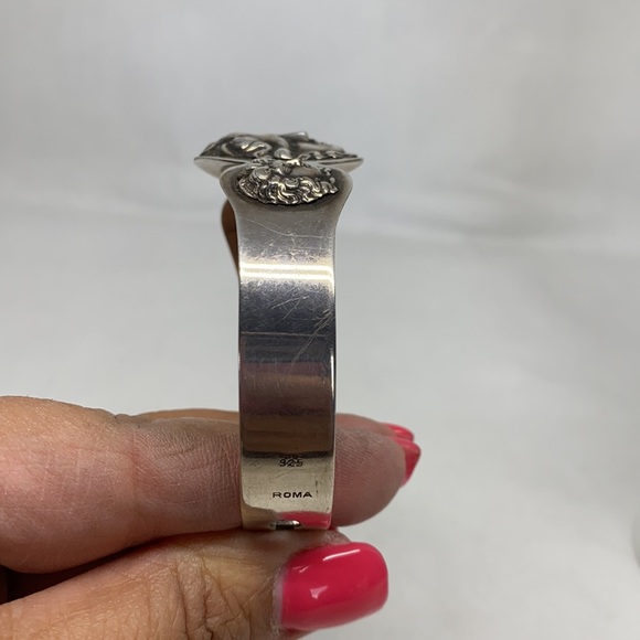 Stunning Art Nouveau sterling cherub bracelet - Picture 6 of 15